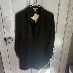 Dark hunter Green women’s Long Sleeve Shirt Dress size XS